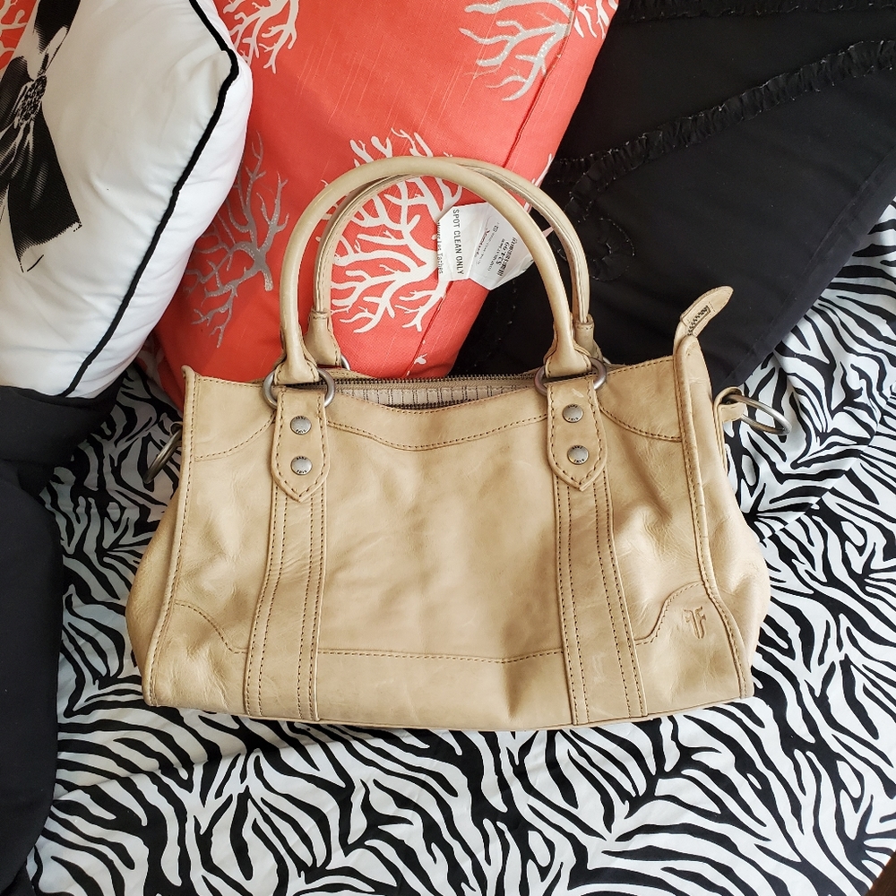 Frye melissa satchel in sand